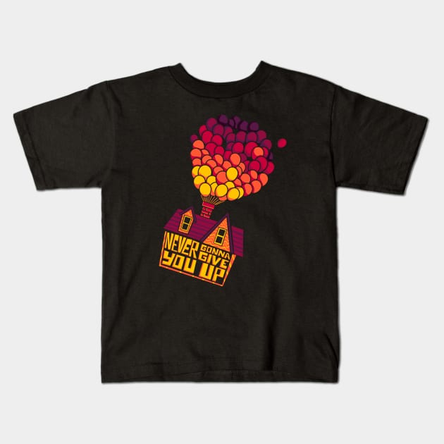 Never Gonna Give You Up Kids T-Shirt by graffd02